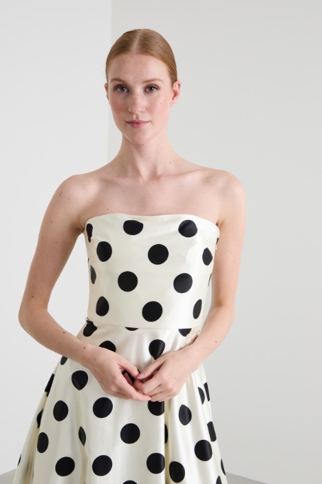 Abito bustier in duchesse