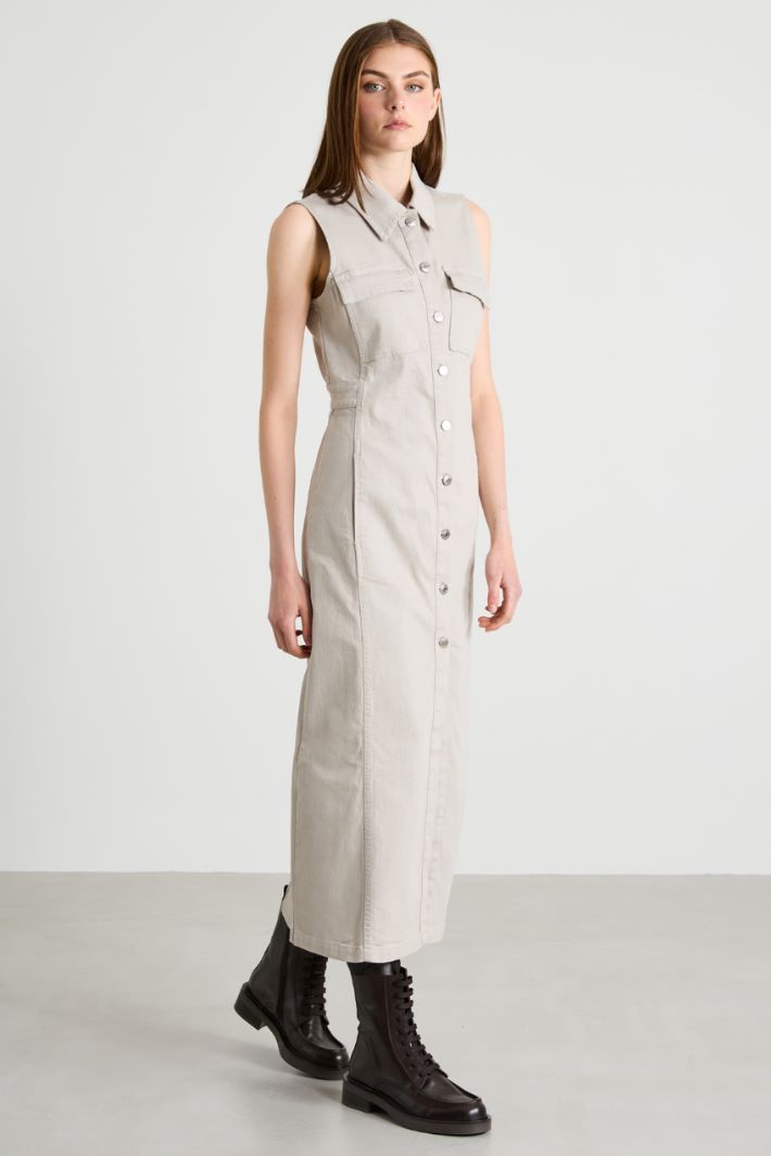 Cotton drill shirt dress Intrend - 2