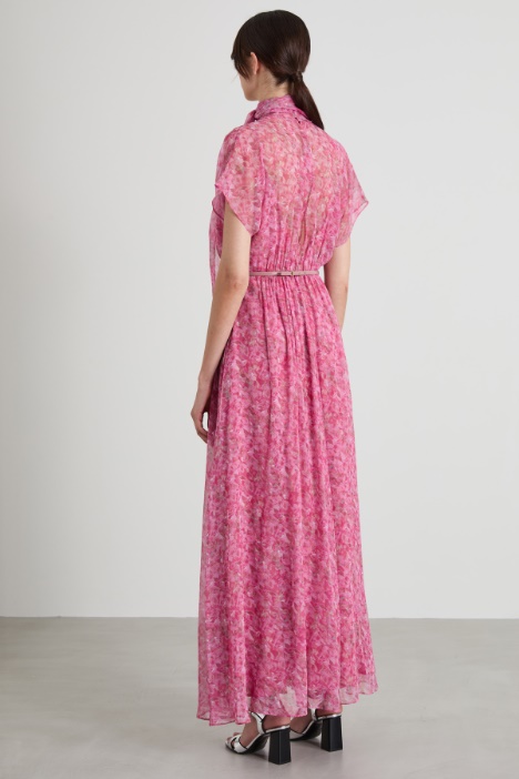 Abito svasato in georgette