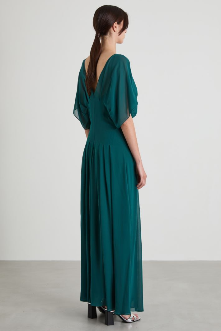 Long silk georgette dress Intrend - 3