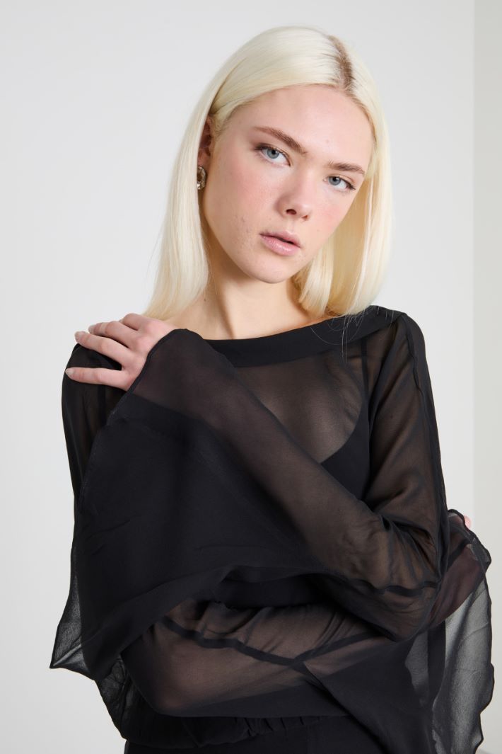 Abito in georgette di seta Intrend - 4