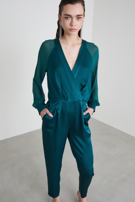 Tuta con maniche in georgette