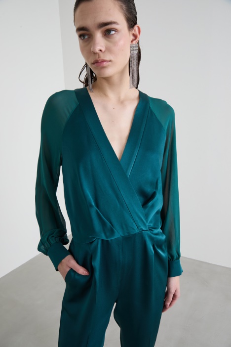 Tuta con maniche in georgette