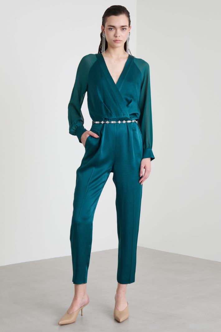 Tuta con maniche in georgette
