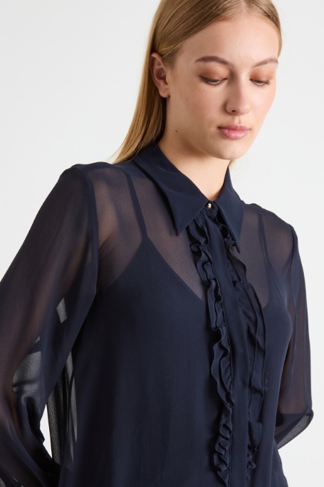 Camicia in georgette di seta