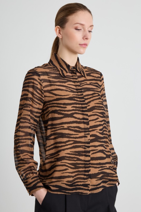 Animal print silk shirt Intrend