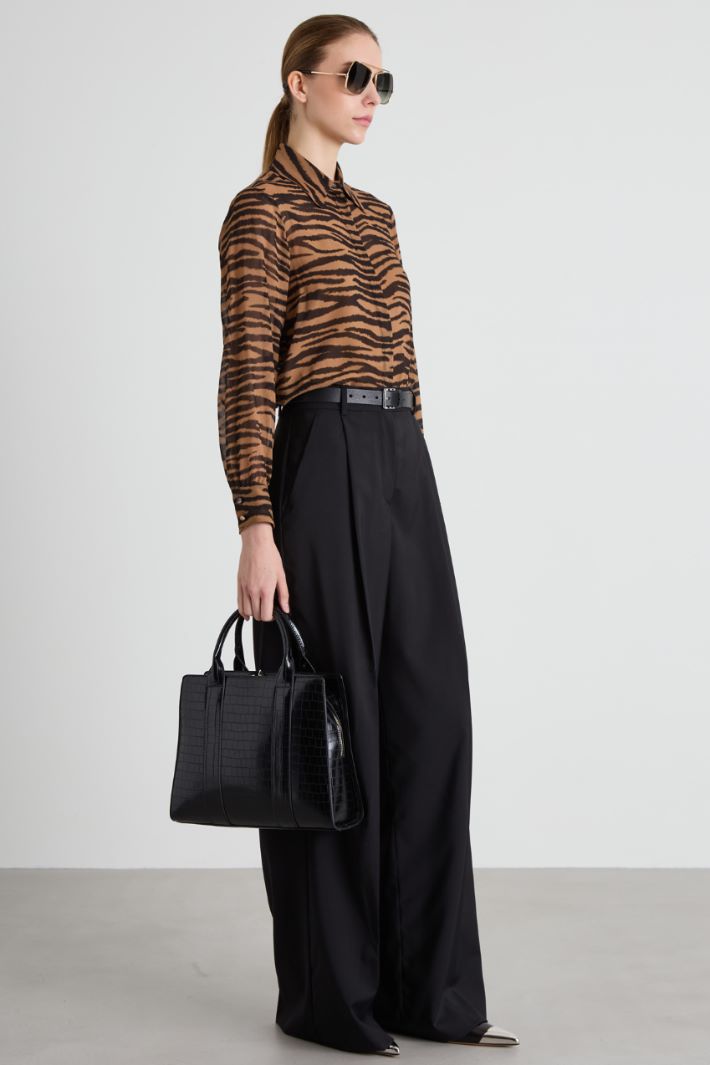 Animal print silk shirt Intrend - 3