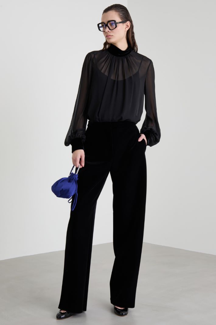 Georgette polo-neck blouse Intrend - 3