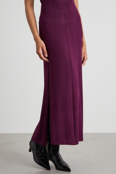 Gonna in maglia lucida