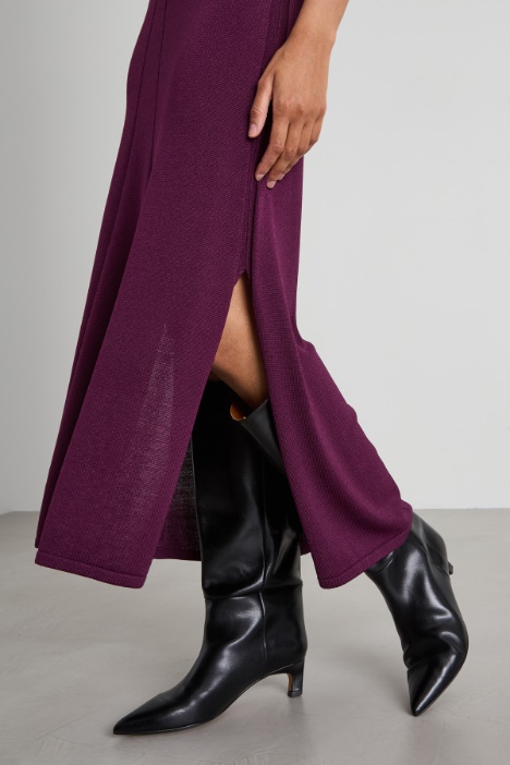 Gonna in maglia lucida