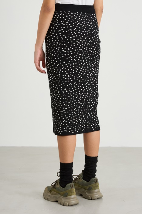 Falda de viscosa jacquard