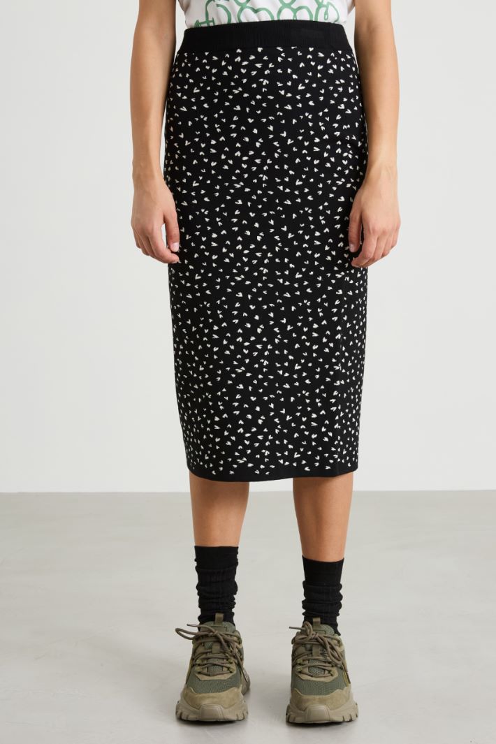 Gonna in viscosa jacquard