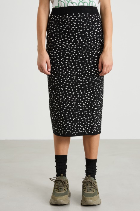 Falda de viscosa jacquard