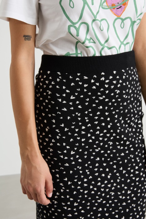 Falda de viscosa jacquard