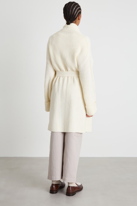 Giacca in maglia a coste