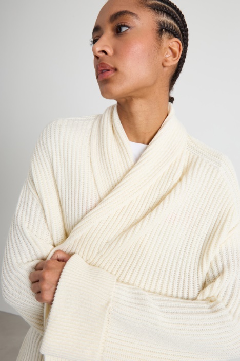 Giacca in maglia a coste