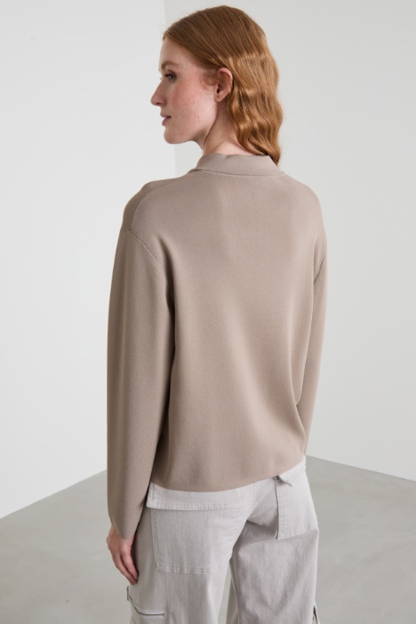 Cárdigan de hilo crepé