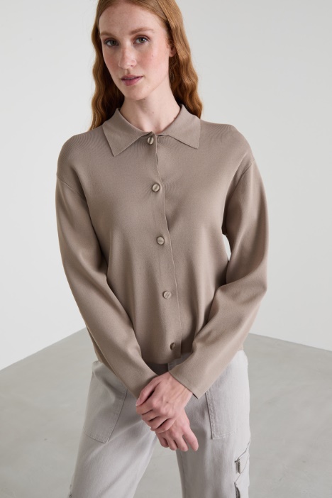 Cardigan in filato crépe Intrend