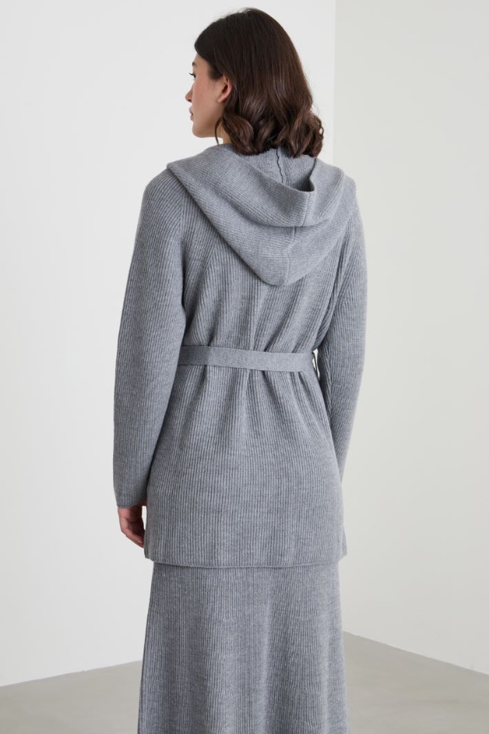 Hooded coat with belt Intrend - 2