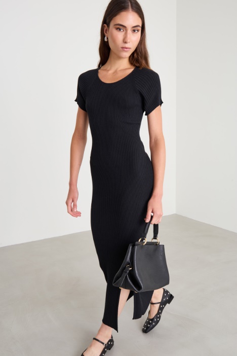 Abito in maglia a coste