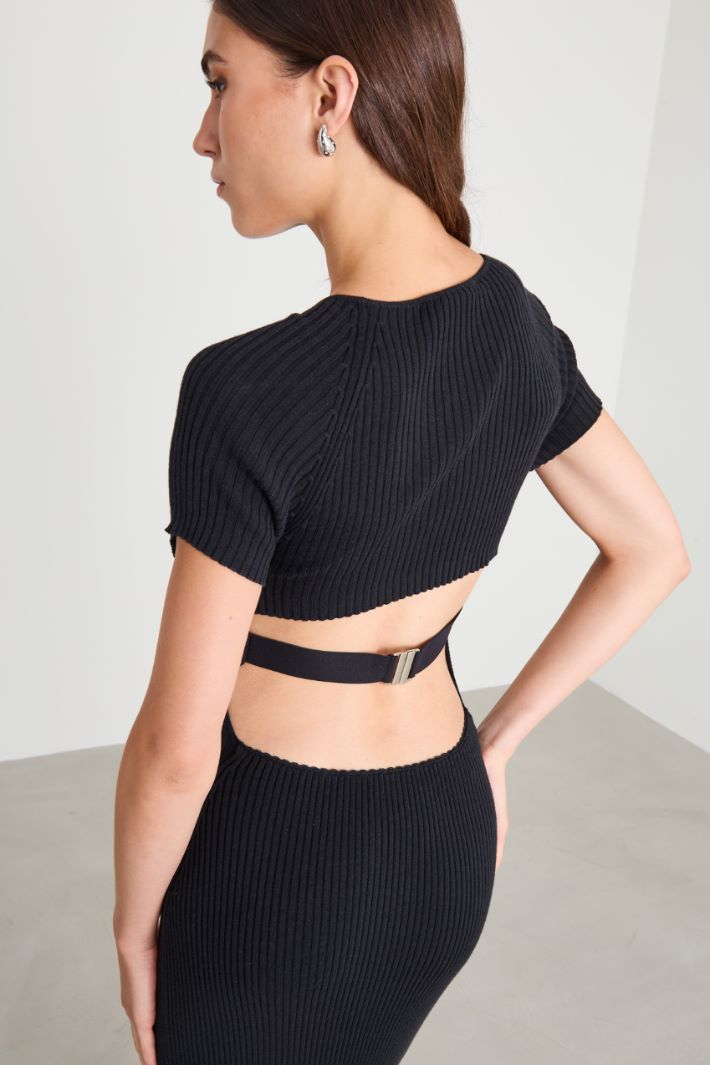 Rib-knit dress Intrend - 4