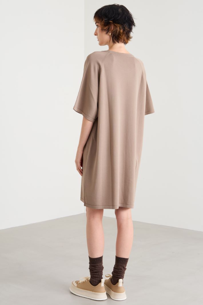 Crepe knit dress Intrend - 3