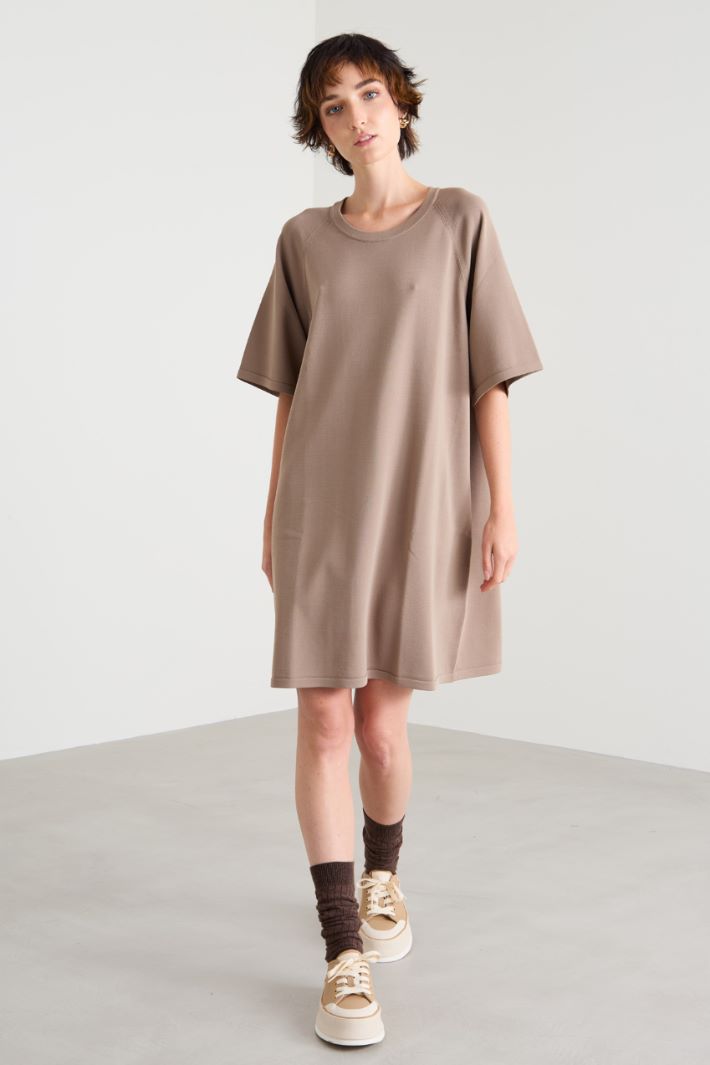 Crepe knit dress Intrend - 2