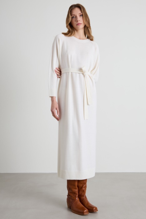 Abito longuette in lana