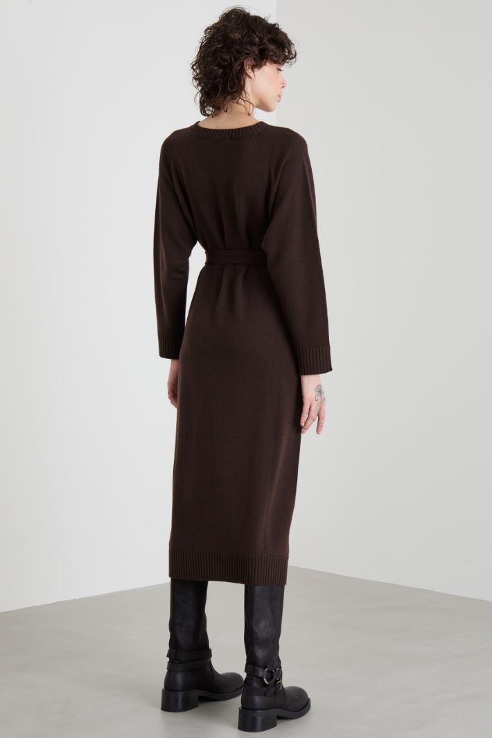 Wool midi dress Intrend - 3