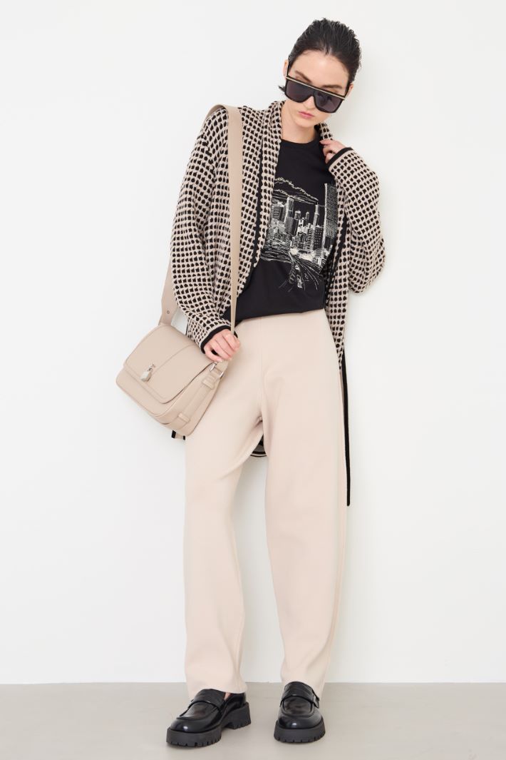 Pantaloni dritti in maglia Intrend