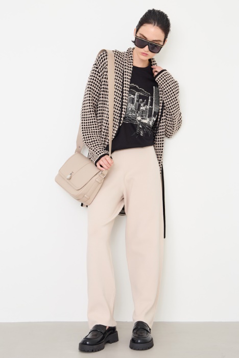 Pantaloni dritti in maglia Intrend