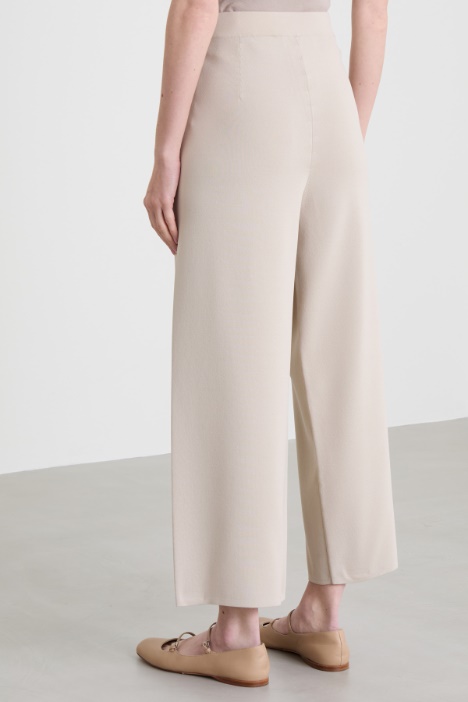Pantaloni in maglia crépe