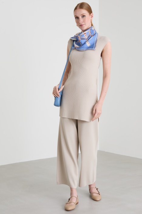 Pantaloni in maglia crépe Intrend