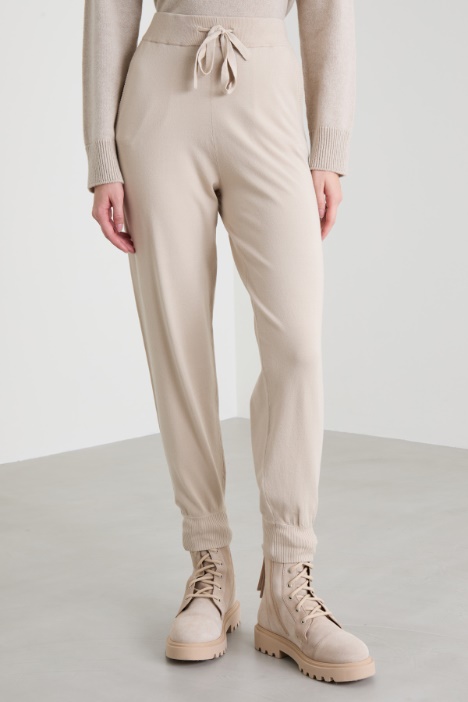 Pantaloni jogger in viscosa