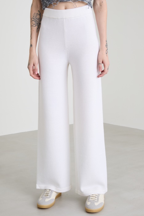 Pantaloni dritti in lana