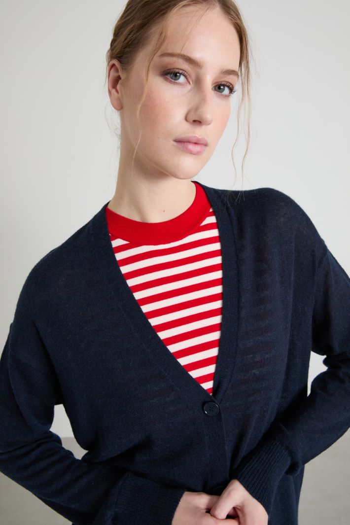 Wool and alpaca cardigan Intrend - 4