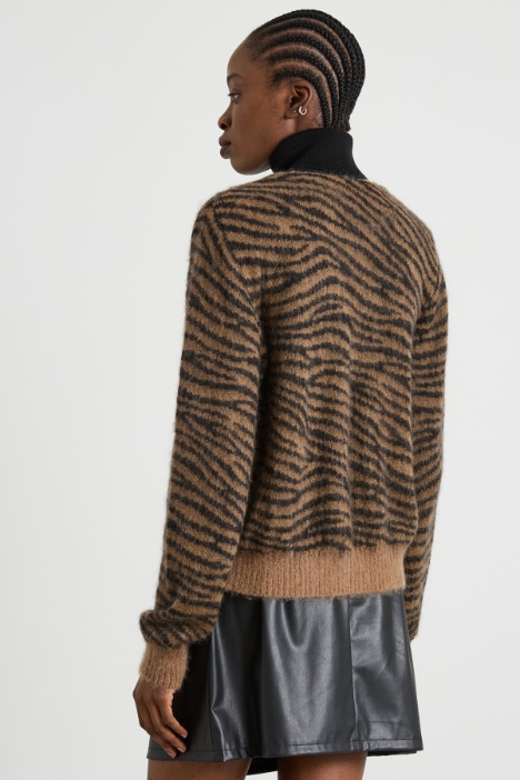 Cardigan in mohair jacquard Intrend - 2