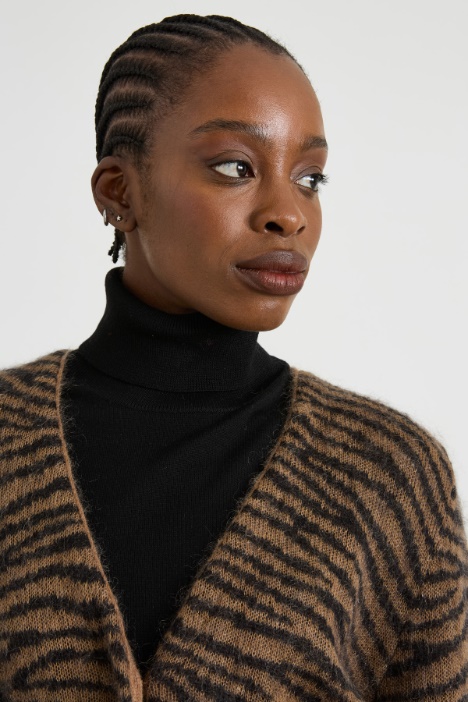 Cárdigan de jacquard de mohair