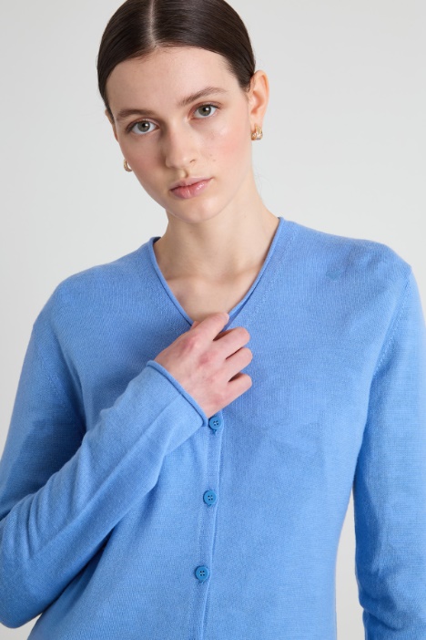 Cárdigan fino de pura lana