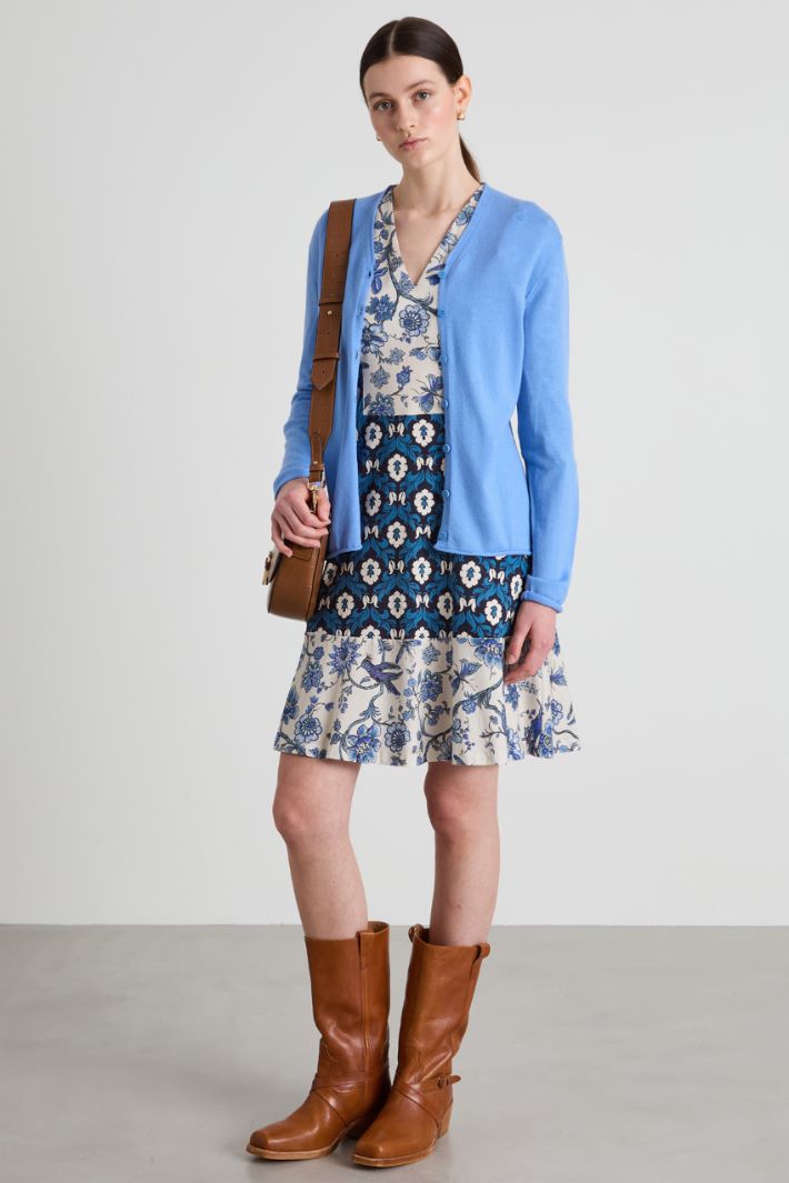 Cardigan slim in pura lana