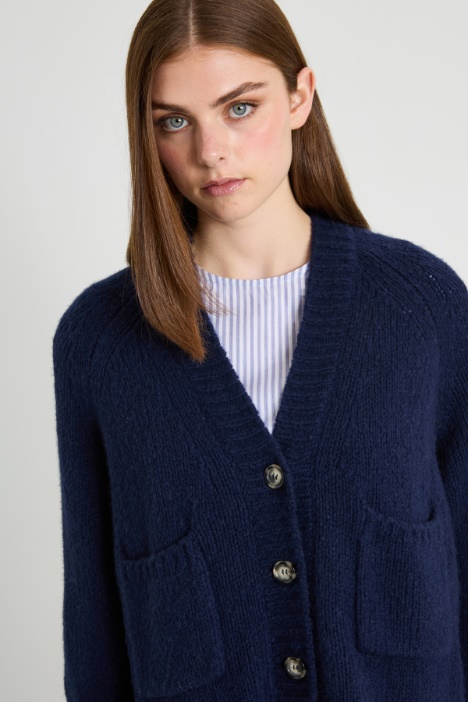 Cardigan in lana e cashmere