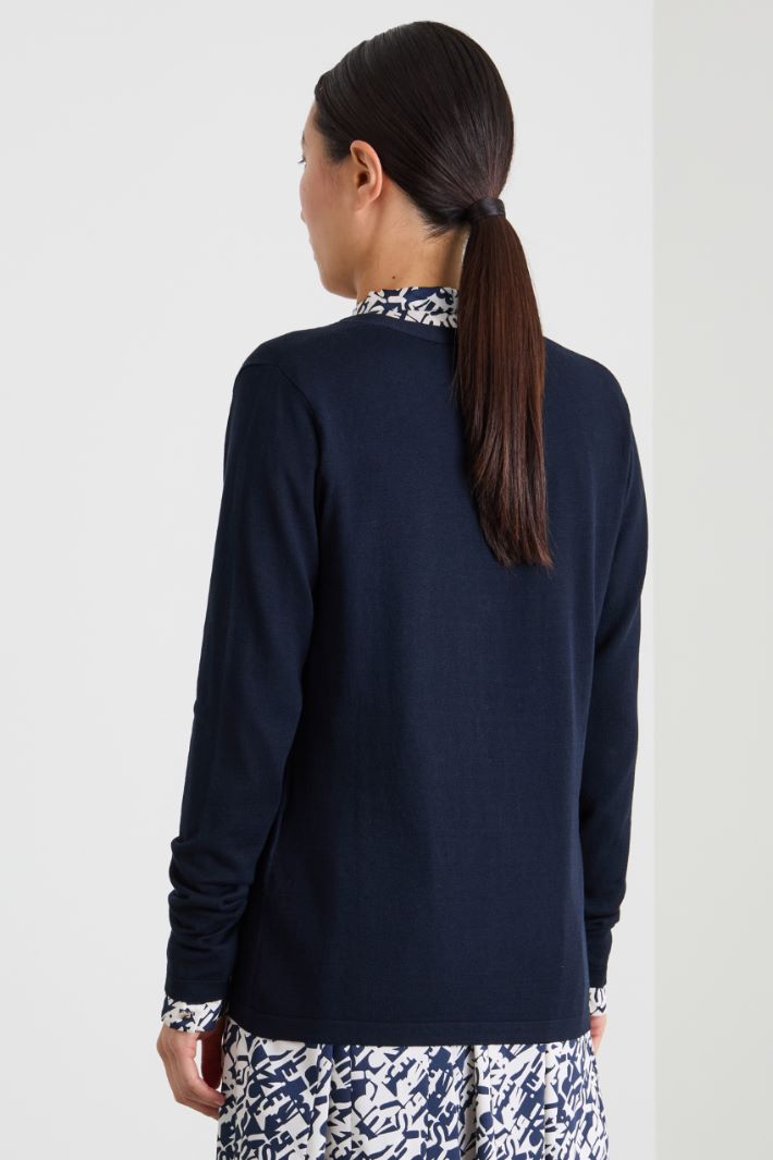 Cotton and silk yarn cardigan Intrend - 2