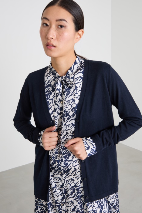 Cotton and silk yarn cardigan Intrend