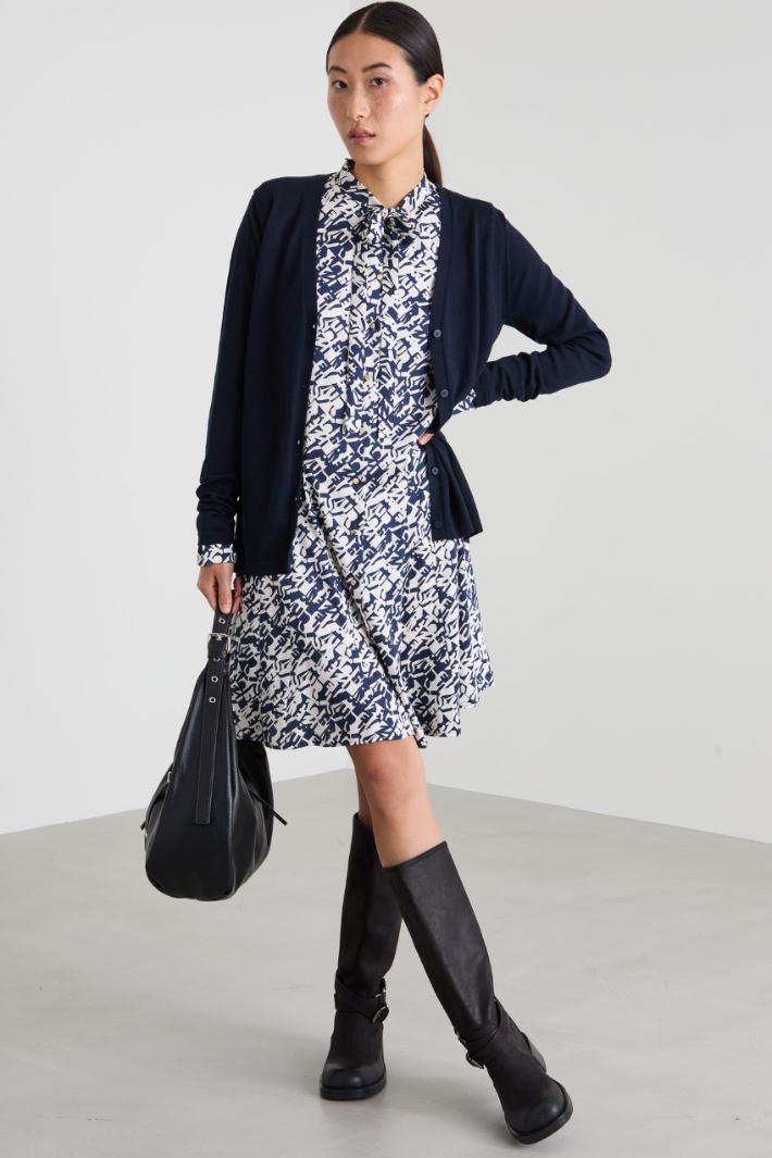 Cotton and silk yarn cardigan Intrend - 3