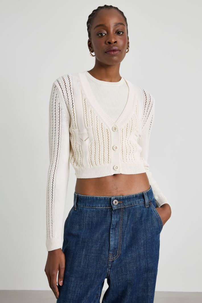 Cardigan traforato