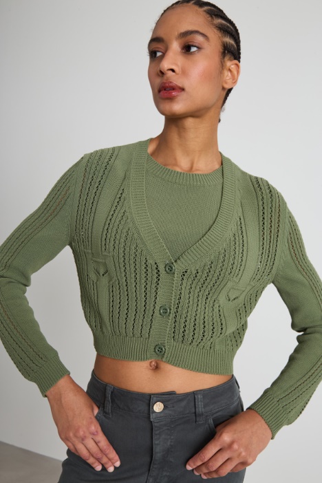 Cardigan traforato
