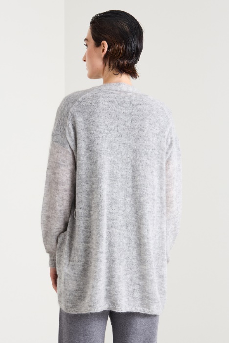 Cardigan in filato misto mohair