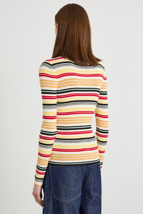 Cardigan slim a costine