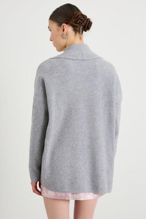 Cardigan con collo sciallato