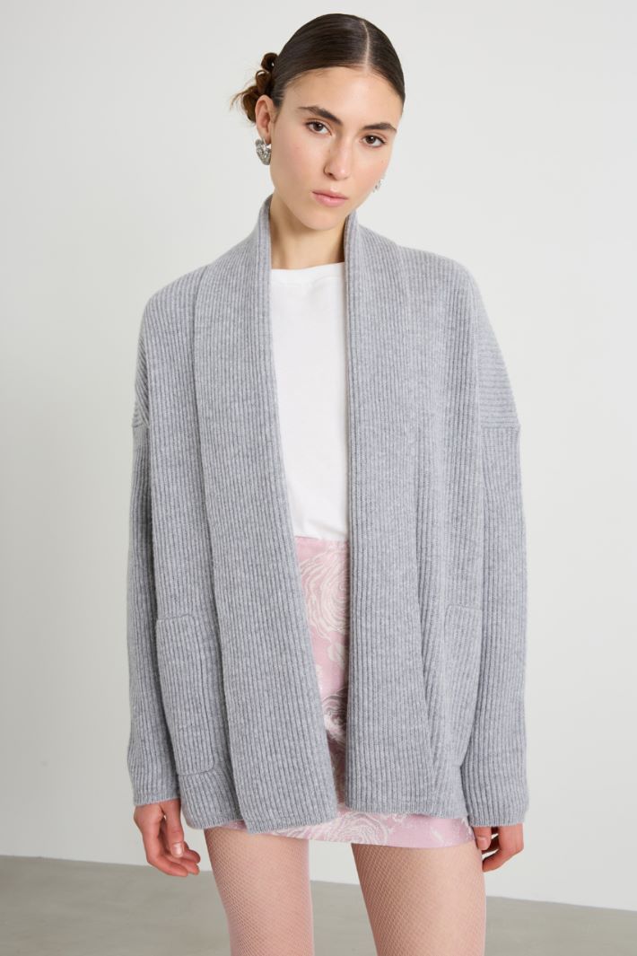 Cardigan con collo sciallato Intrend - 3